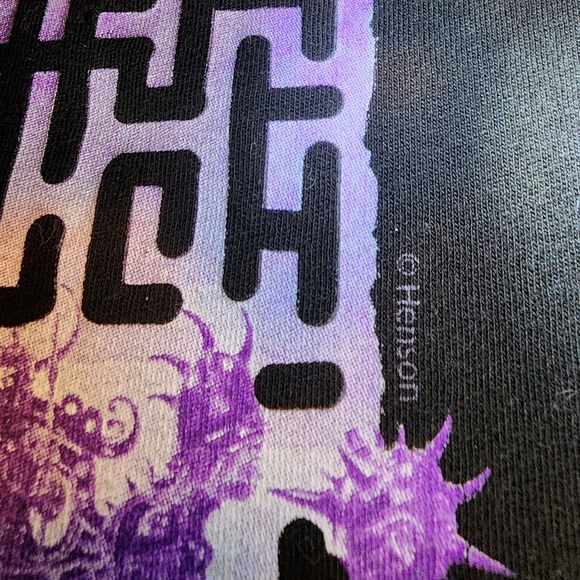 David Bowie Black Purple Graphic Labyrinth Short Sleeve T-Shirt Jim Henson movie - Picture 5 of 6